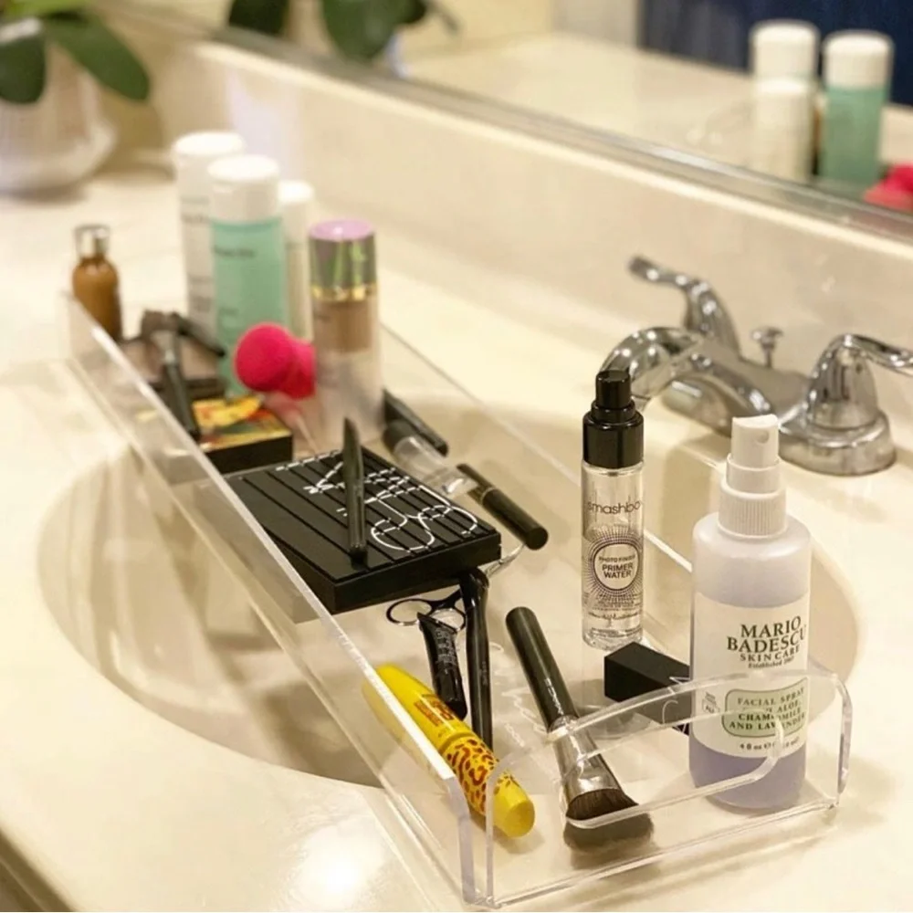 Makeup organizer.Makeup caddy.Makeup Tray. New! Acrylic with handles. New!